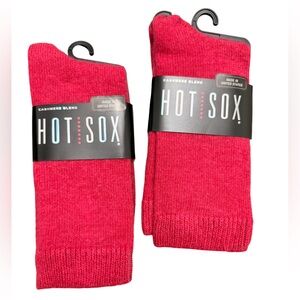 Hot Sox Women’s Cashmere Blend Vibrant Red Casual Socks
